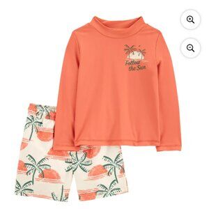 12 month Carter's Baby Boy Rash Guard Set 2-Piece